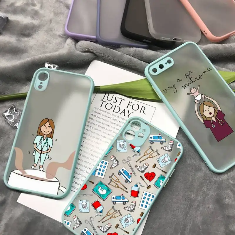 

Nurse Medical Medicine Health Heart Phone Case matte transparent For iphone 14 11 12 13 plus mini x xs xr pro max cover