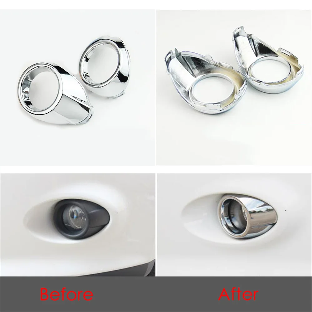 

2pcs for Ford Focus 3 MK3 2011-2014 Car Accessories Front Fog Lamp Frame Modified Head Fog Light Cover Decorative ABS Chrome