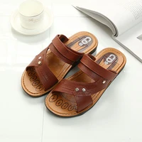 2021 new men sandals fashion solid color gladiator men summer shoes casual comfortable open toe slip on soft beach footwear