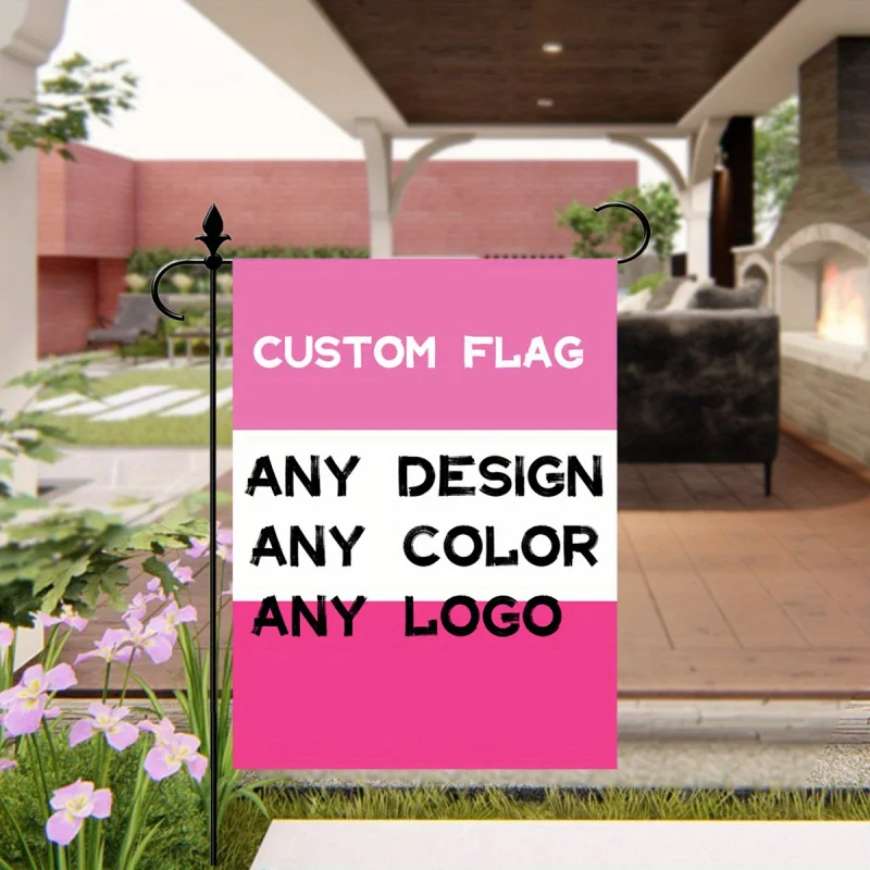 Изготовленный на заказ трехслойный двусторонний садовый флаг - любой дизайн цвет