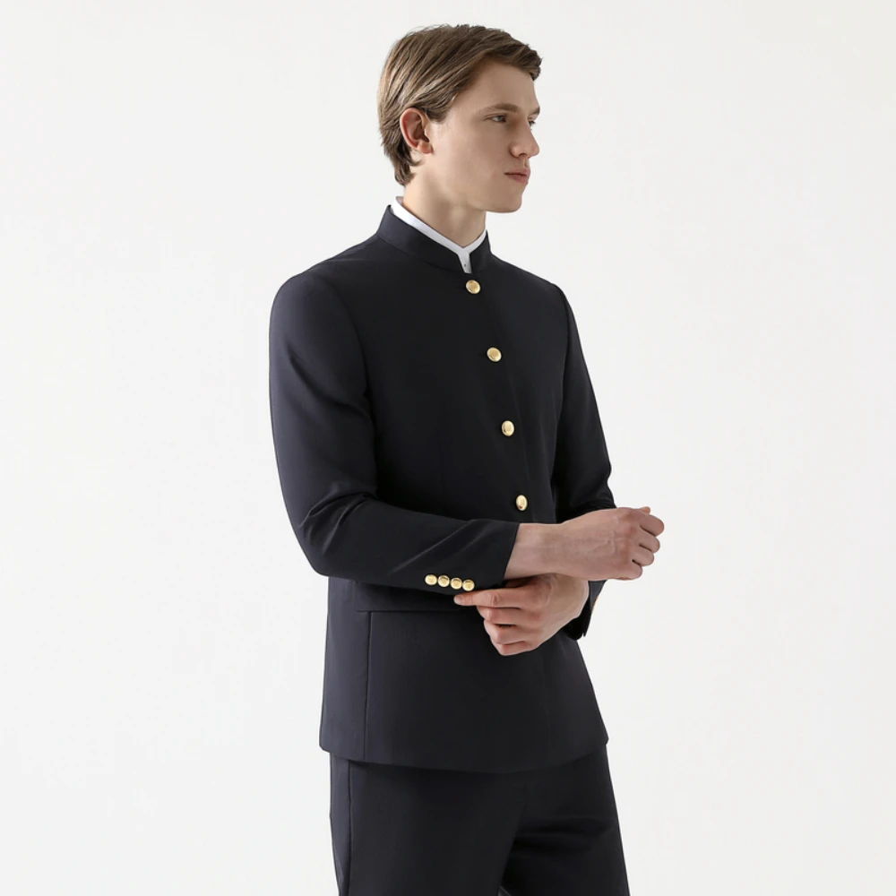 Китайская туника с высоким воротником мужской костюм на заказ комплект из 2