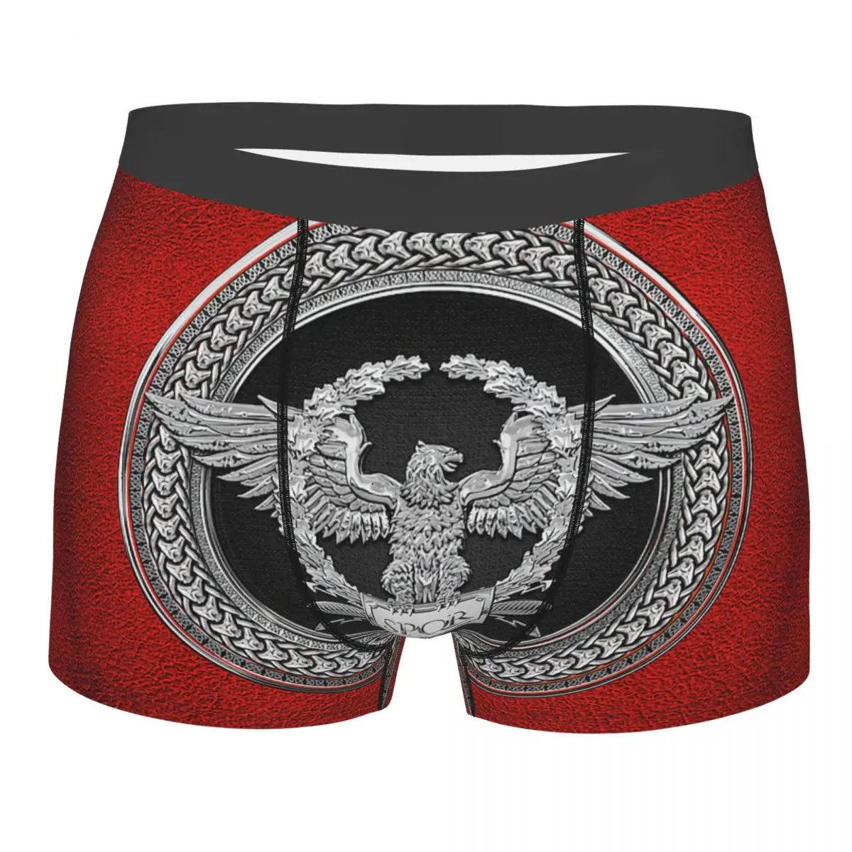 Прохладные золотые боксеры с римским императорским орлом на заказ шорты мужские