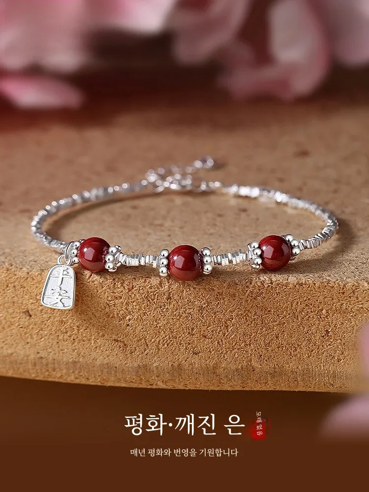 Сломанный серебряный браслет женский легкий роскошный изысканный из