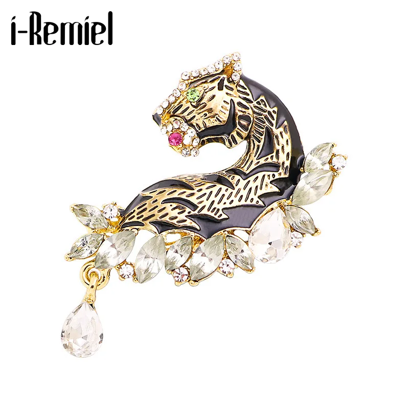 

2022 Zodiac Symbol Retro Zodiac Tiger Brooch Jewelry Luxury Men's Suit Corsage High-end Rhinestones Lapel Pin Badge Accessories