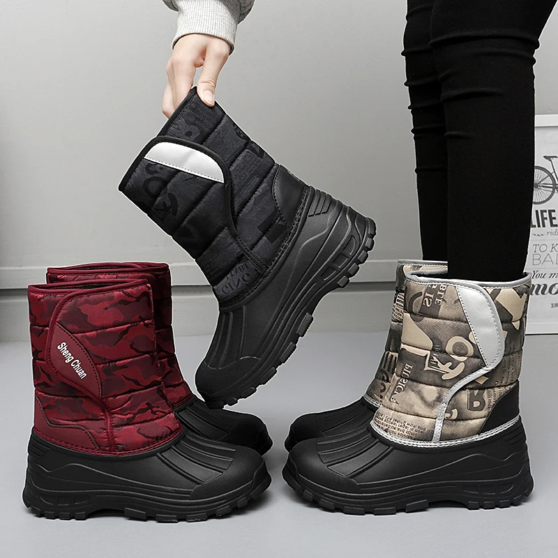 Women Snow Boots Thick Plush Waterproof Non-slip Boots Fashion Woman Winter Shoes Warm Fur Botas mujer