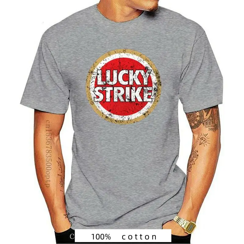 

New Fashion Lucky Strike Cigarettes Logo Distressed Men's T-shirt