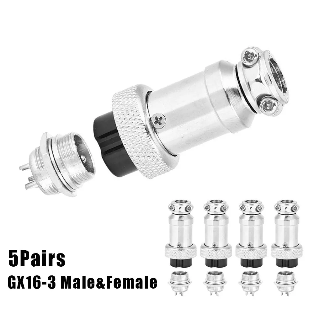 

16mm Male And Female Connector 250 V 3Pin 7 A Aviation Plug GX16-3 Panel