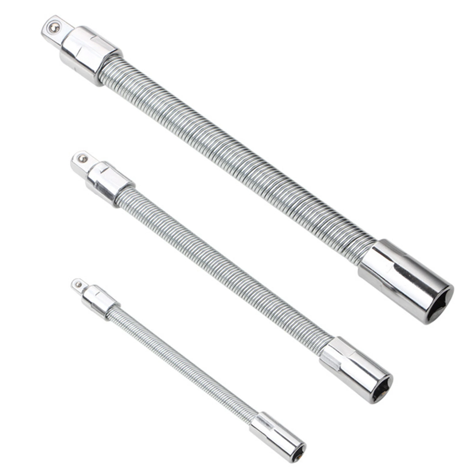 

1/4 3/8 1/2 Drive Flexible Socket Extension Rod Adapter Metal Shaft Adapter High Torque Socket Ratchet Wrench Extender Tools