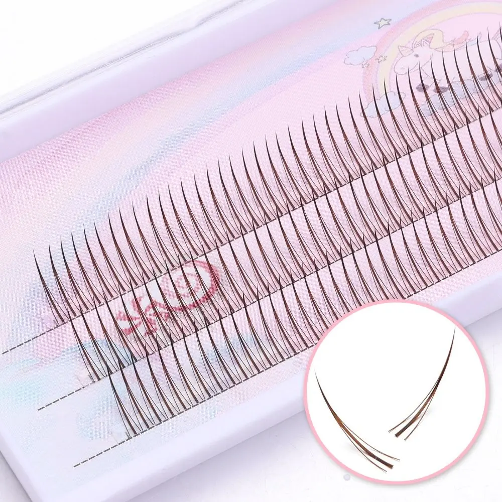 Черные коричневые а-образные готовые ресницы для макияжа индивидуальные