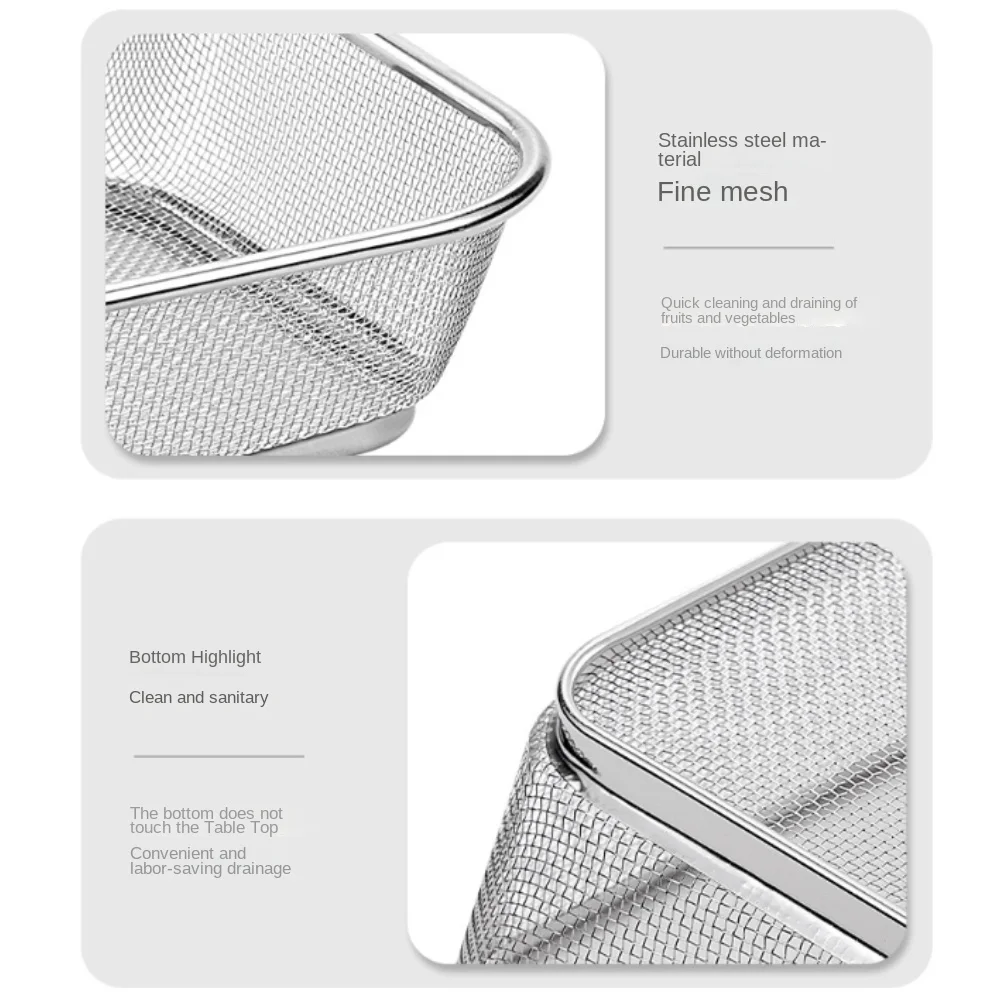 Ins квадратная сливная корзина утолщенная полая раковина для мытья риса кухонная