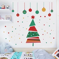 rbt christmas tree christmas wall sticker living room bedroom background wall christmas decoration wall sticker set of 4