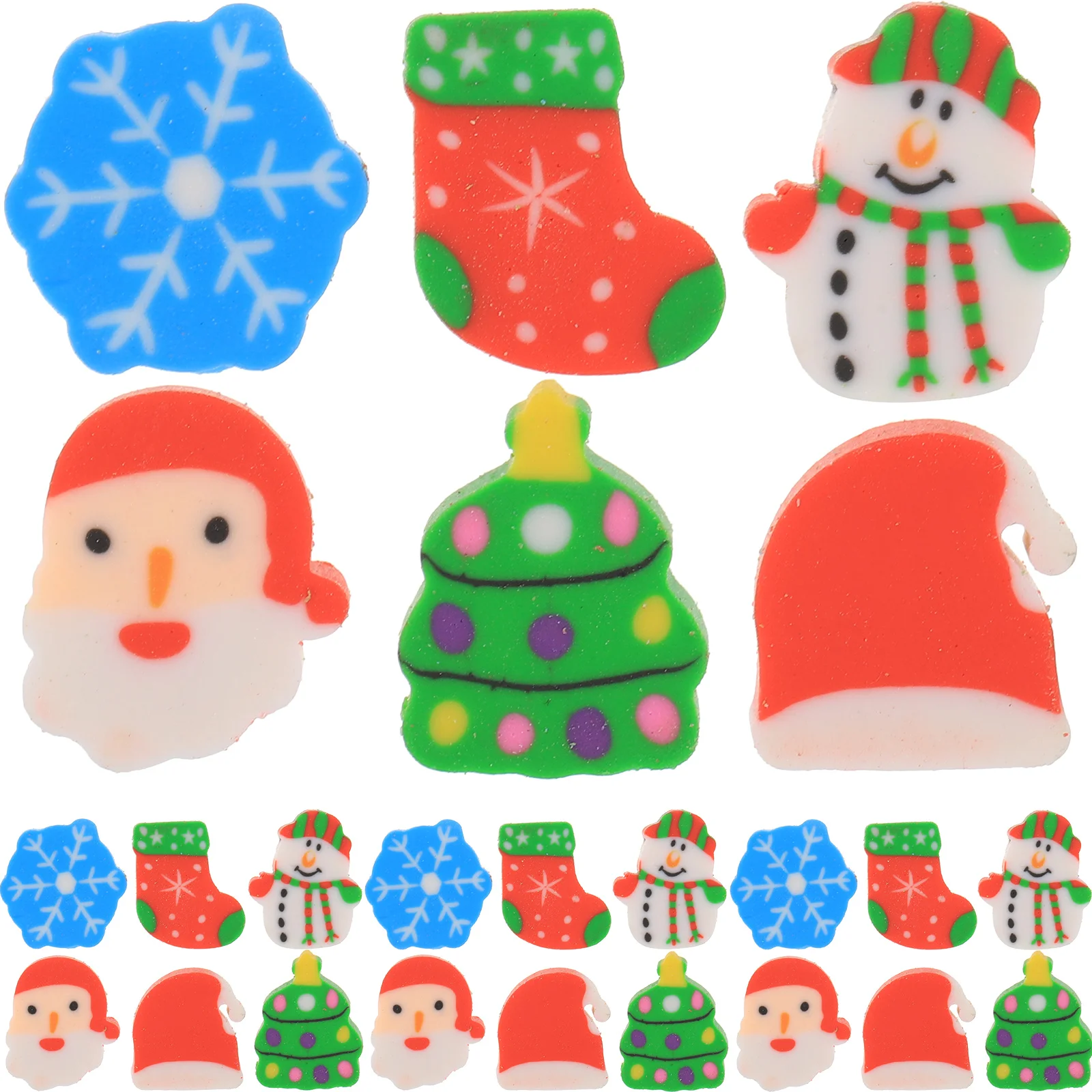 

Erasers Eraser Christmas Bags Prize Class Cute Novelty Classroom Child Cartoon Kids Filler Goodie Tree Xmas Holiday Man
