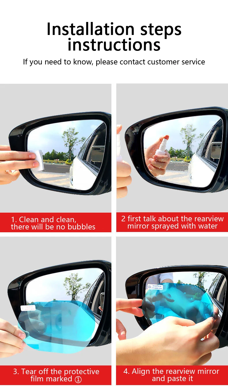 Пленка для дождевого зеркала заднего вида для автомобиля Mercedes Benz W201 A Class GLA W176 CLK W209 W202 W220 W204 W203 W210 W124.