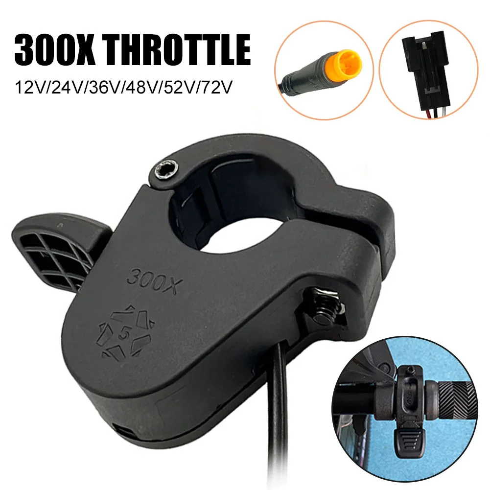 

Universal Thumb Throttle Accelerator Control for Right/Left Hand Finger Throttle for 24V 36V 48V 52V 72V Electric Bikes Scooters