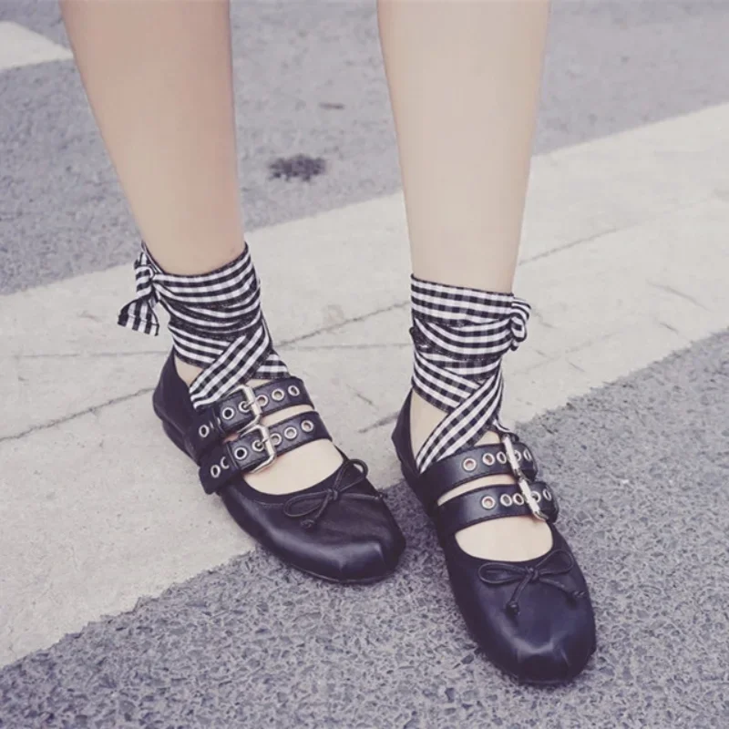 Hot Slae классические шелковые балетки на шнуровке женские с круглым носком и