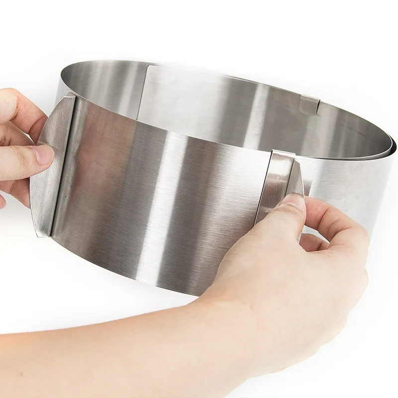 

3D Round Baking Mould Adjustable Mousse Ring & Cake Collar Surround Film Lining Ring Molds Kitchen Dessert Decorating Tools