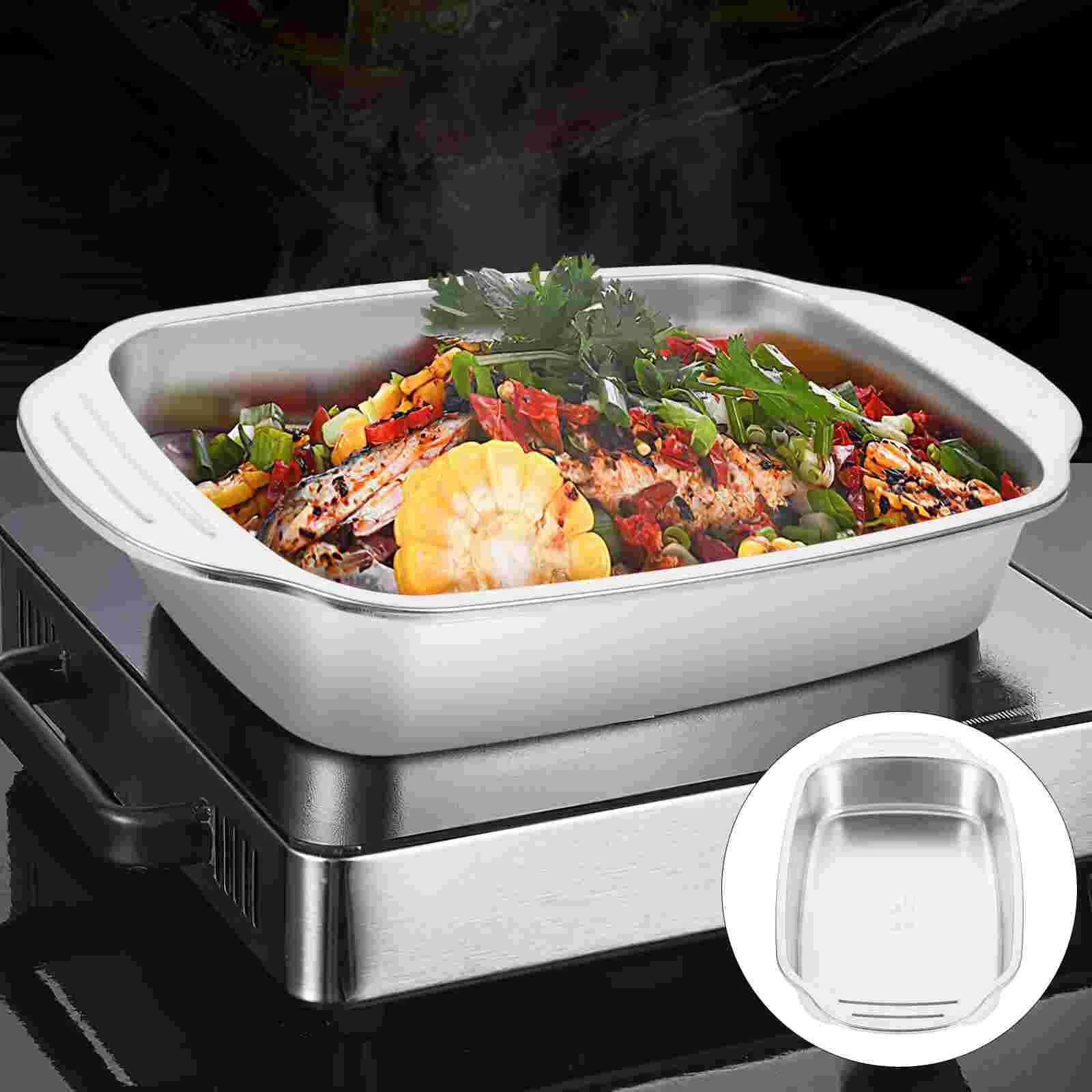

Stainless Steel Bakeware Baking Sheet Fish Trays Commercial Rectangular Roasting Dish Pan