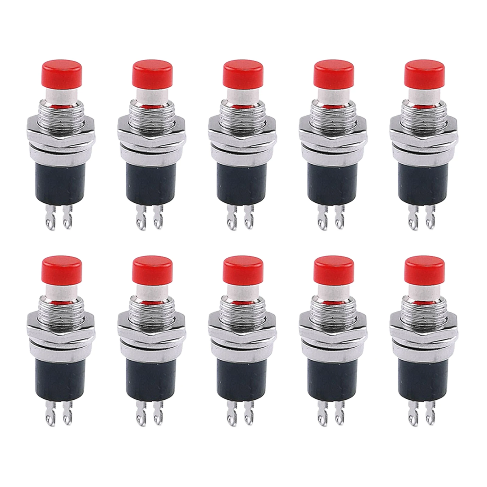 

Durable Business Industrial Button Switch Control Switches 100mΩ 10PCS Electrical Equipment Lockless Often Open