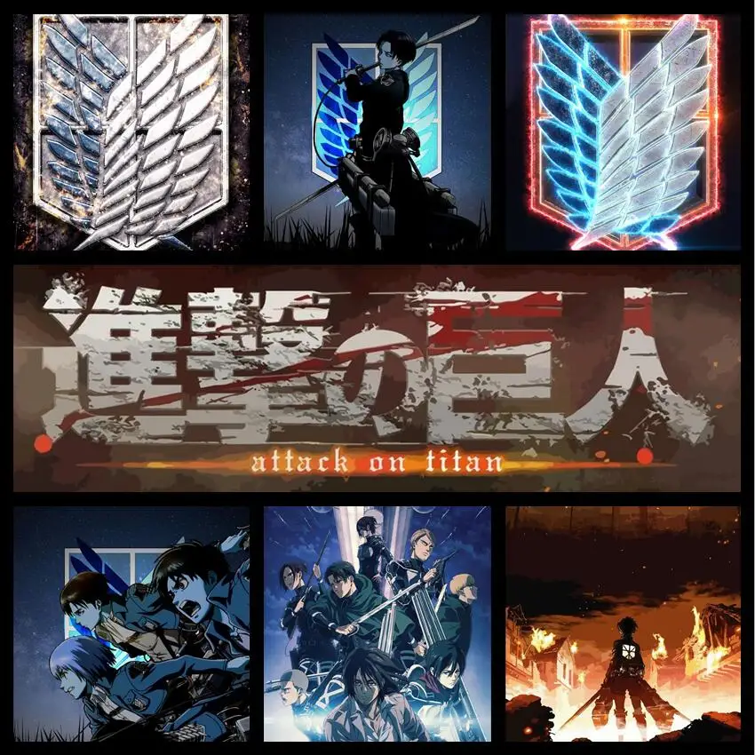 WTQ аниме Декор атака на Титанов Ретро постер Картина холсте постеры настенный
