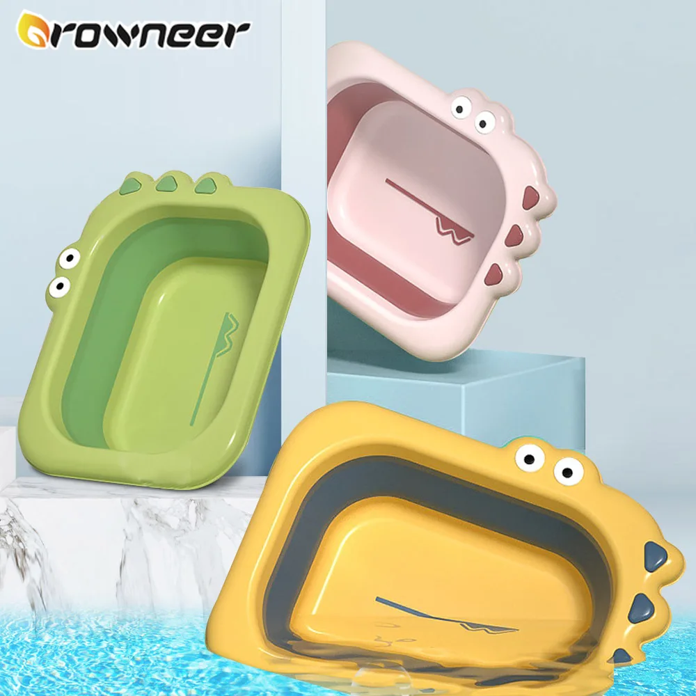 

Складная раковина с узором под крокодила, складные пластиковые раковины, портативные Детские умыватели, утолщенные ванны для душа и ног, то...