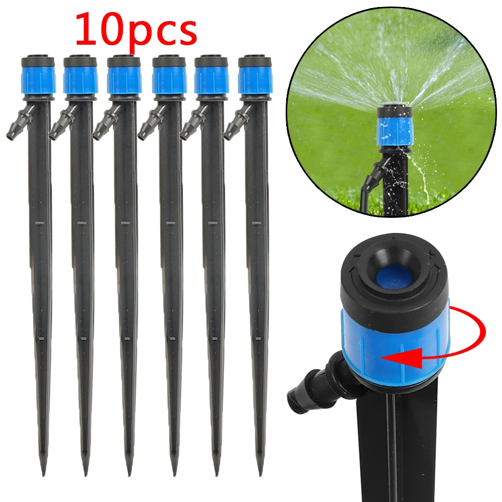 

1/10PCS Adjustable Irrigation Drippers Garden Micro Drip Irrigation System Inserting Ground Sprinklers Yard Watering Nozzle