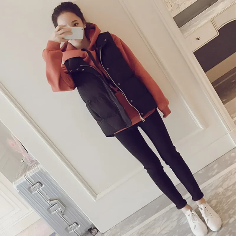 Осень/зима свободный хлопковый жилет больших размеров женский модный пуховик