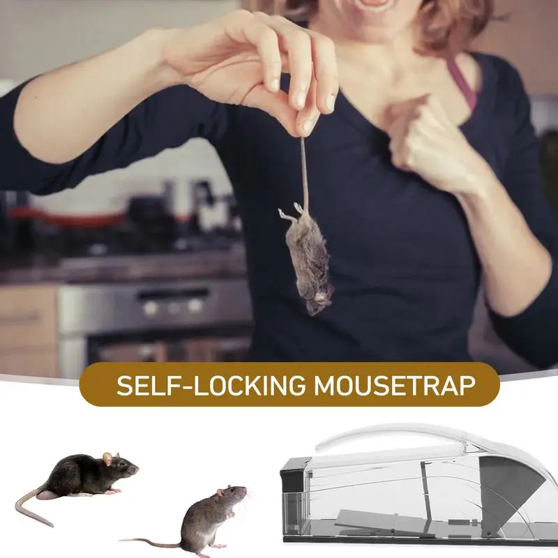 Прочная гуманная многоразовая пластиковая ловушка для грызунов без сенсорного