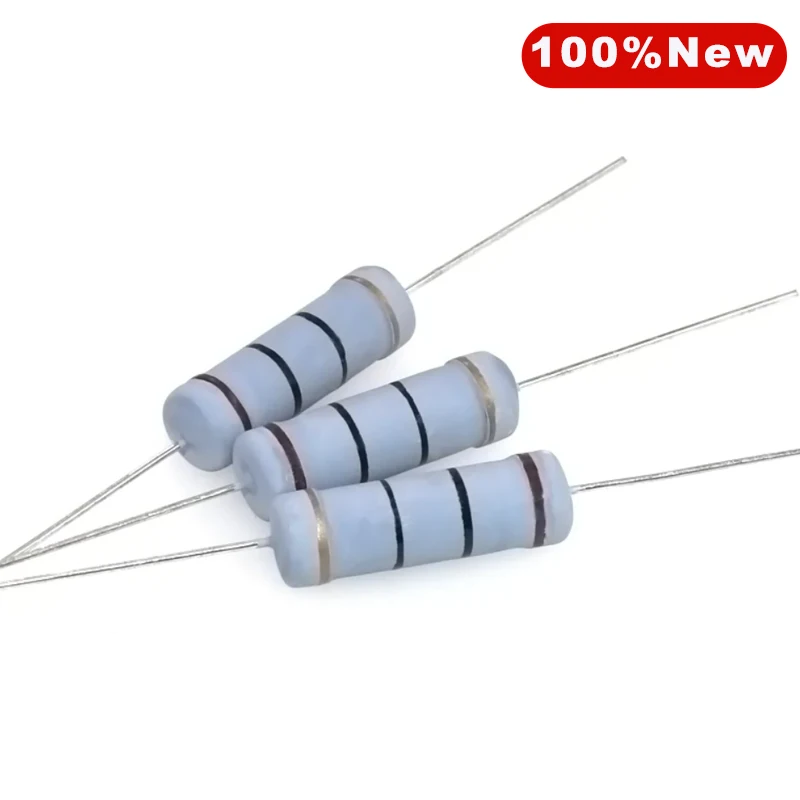 

10pcs 5% 5W Carbon Film Resistor 100Ω 220R 330 1K 1.5 2.2K 3.3 4.7 10 22 47 51 68 100K Ohm Color Ring Resistance