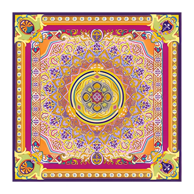 

Good Quality Silk Scarf for Women Luxury 90cm Women Silk Twill Shawl Double sides Printing High Quality Wrap Bandana Lady Hijab