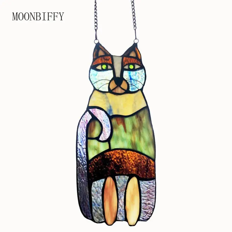 

Витражные Висячие панели, художественные настенные аксессуары, наружный подвесной светильник для двора, крыльца, патио, газона, забора