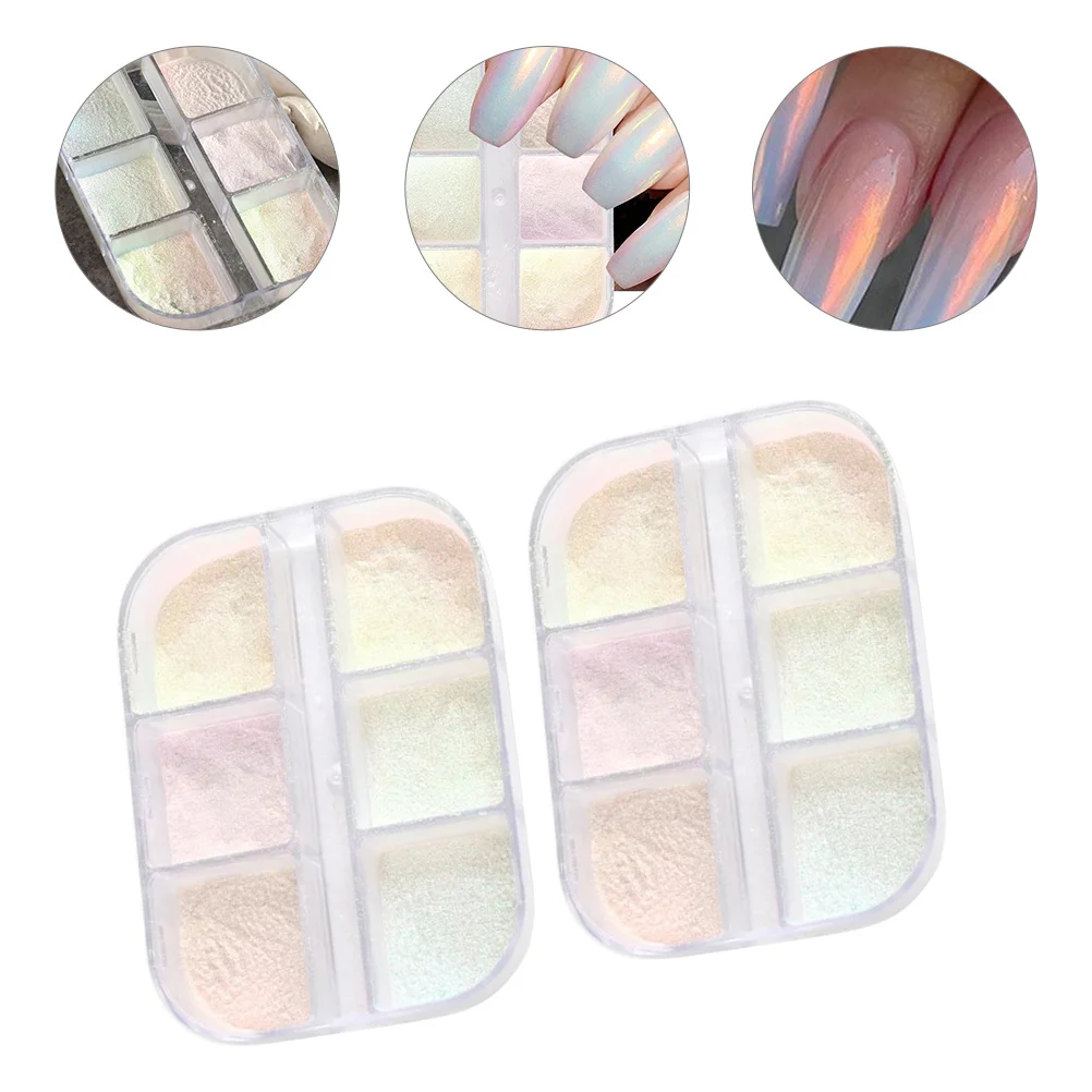 

2 Boxes Nail Iridescent Holographic