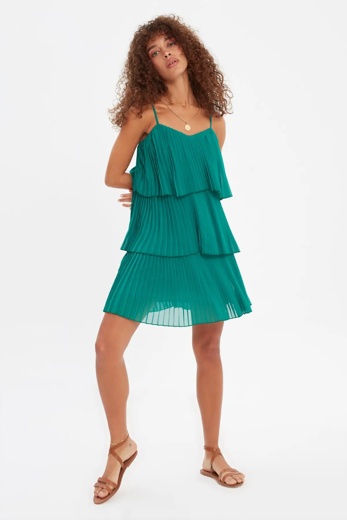 

Trendyol Piliseli Flounces Dress TWOSS21EL3030
