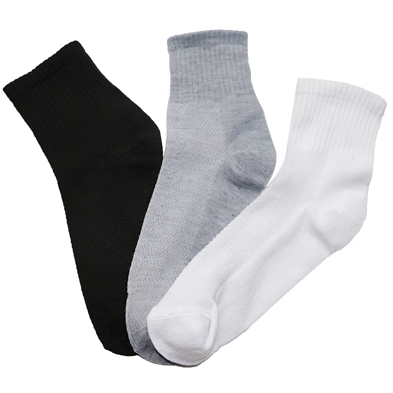 3/5Pair Unisex Socks Women Men Black White Gray Ankle Socks Female Male Solid Color Socks High Quality Cotton Short Socks