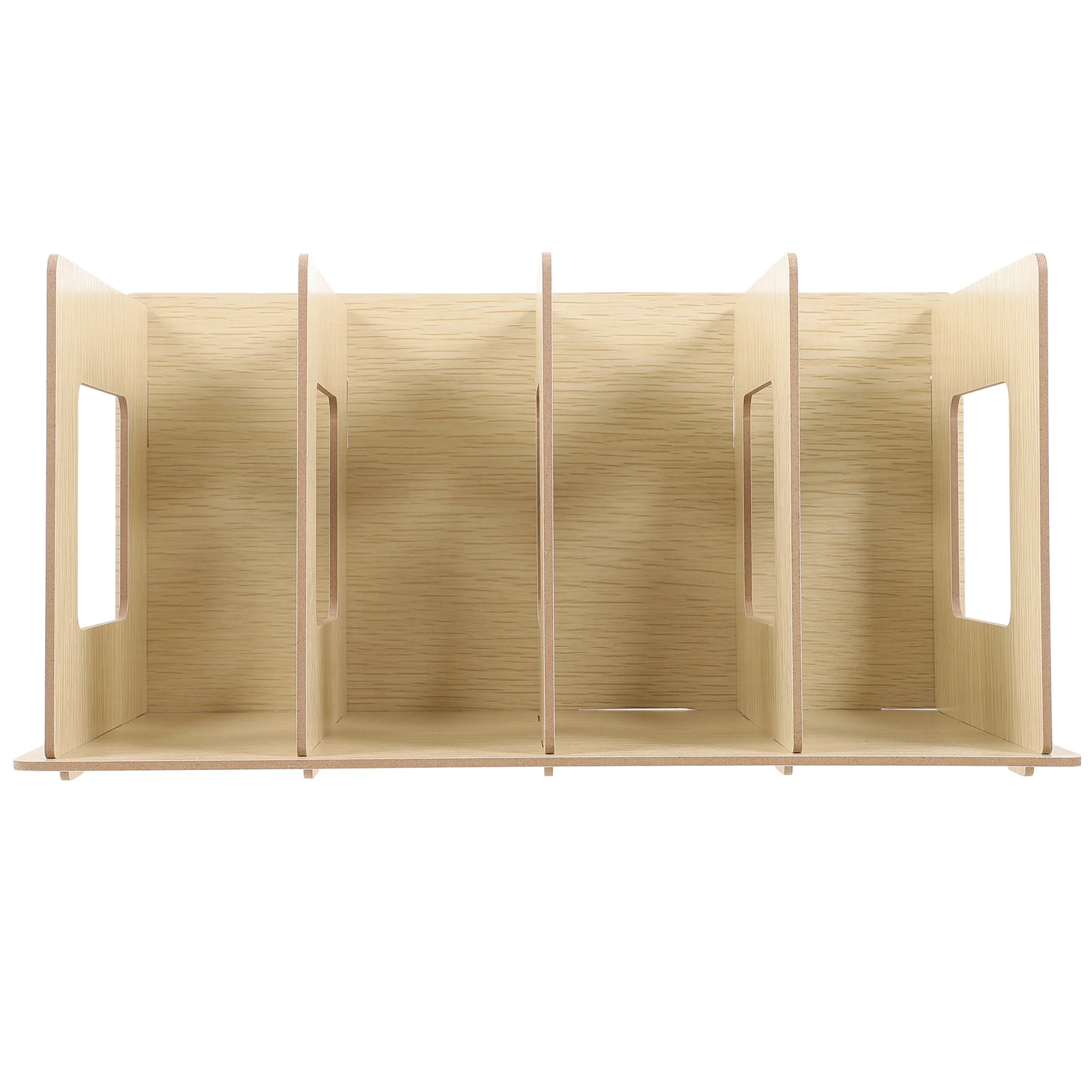 

Desktop Wooden Book Shelf Multi-functional Vinyl Record Bracket CD Storage Organizer
