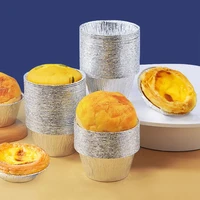 100pcs disposable aluminum foil tart mold mini egg tart cases cake cups tin pie trays muffin mould for cake tarts tin foil cake