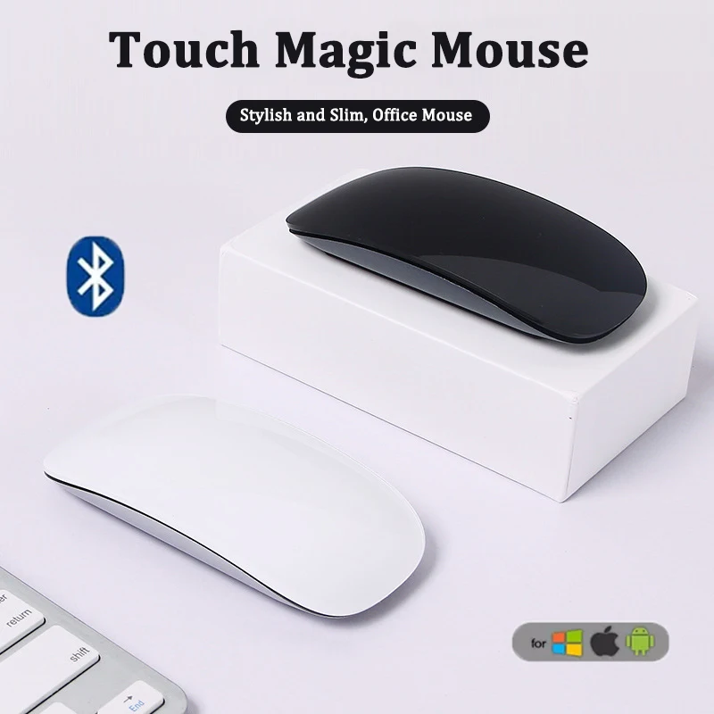 

Bluetooth 5.0 Mouse Arc Touch Magic Mouse Wireless Rechargeable Gaming Mice Mute Ultra Thin Laser Ergonomic Mause For PC Macbook