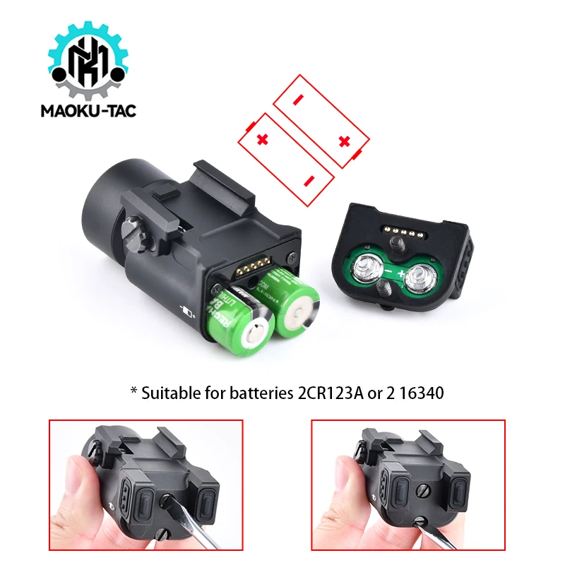 Светодиодный металлический фонарик 400 люмен для страйкбола G17 G18 G19 | Спорт и