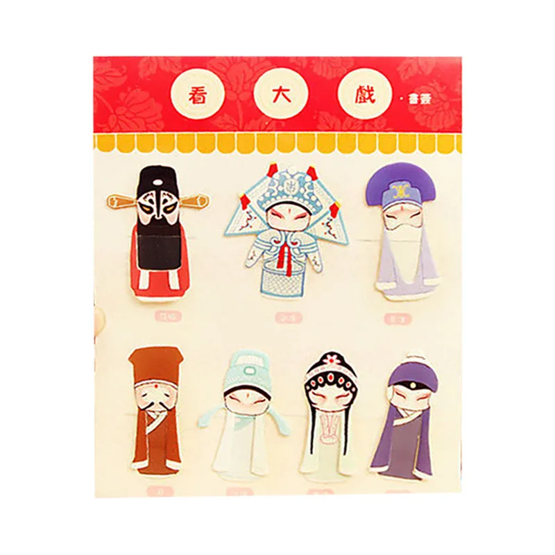 

7 Pcs\set Kawaii Peking Opera Book Marks Art Paper Bookmark for Children School Supplies Stationery Teacher Gifts Appreciation