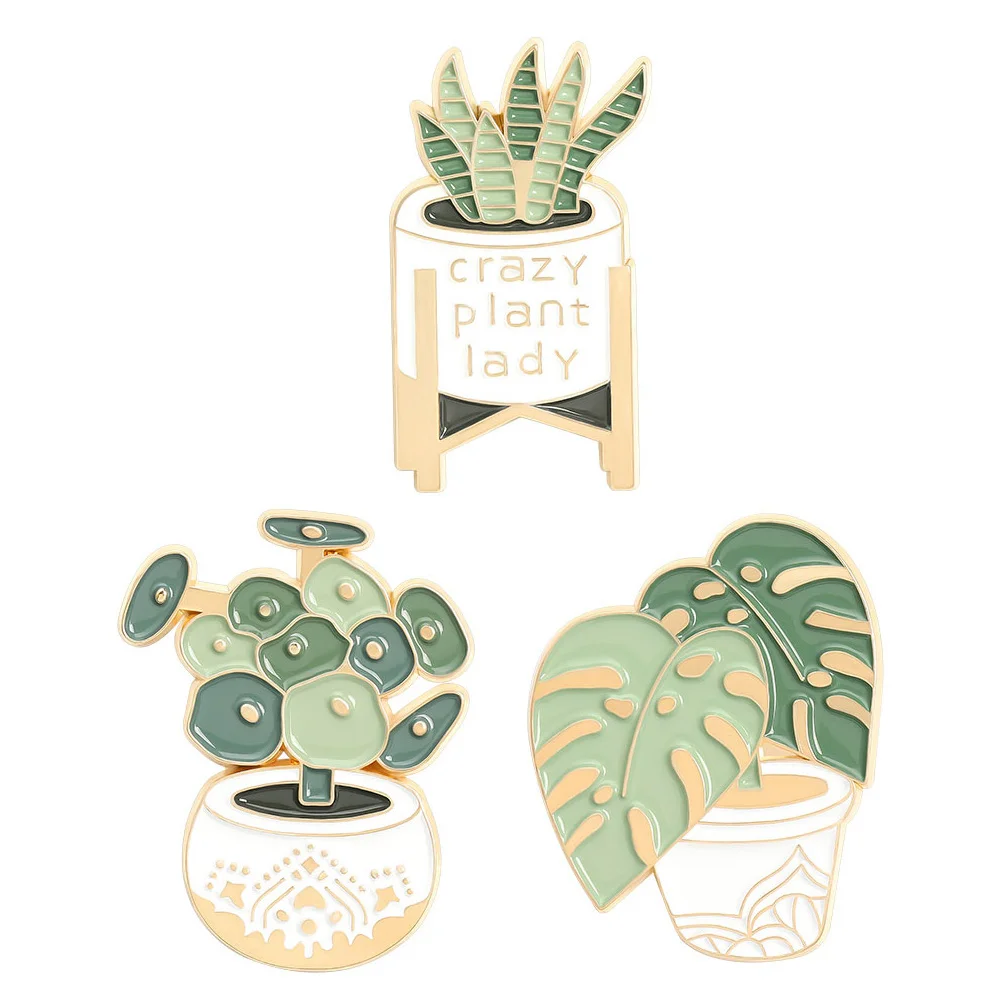 

Brooch Pincartoonenamel Corsagealloy Breastpin Lapel Breastpins Breast Decorativepotted Decor Dressing Crystal Metal Sweater