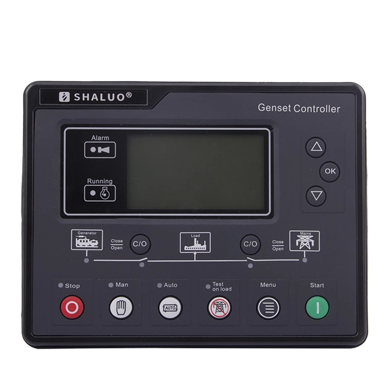 

Hot Sale SHALUO SL6120 Generator Set Controller LCD Automatic Start Genset Ats Control Box Terminal Charge Panel Alternator Part