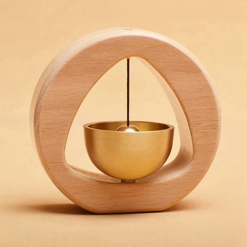 Латунный допаминовый дверной звонок деревянный вход колокольчик ветряная