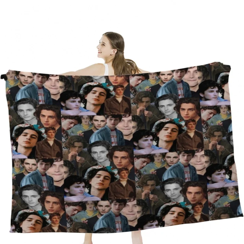 

Timothee Chalamet Throw Blankets Soft Velvet Blanket Travel Bedding Blanket
