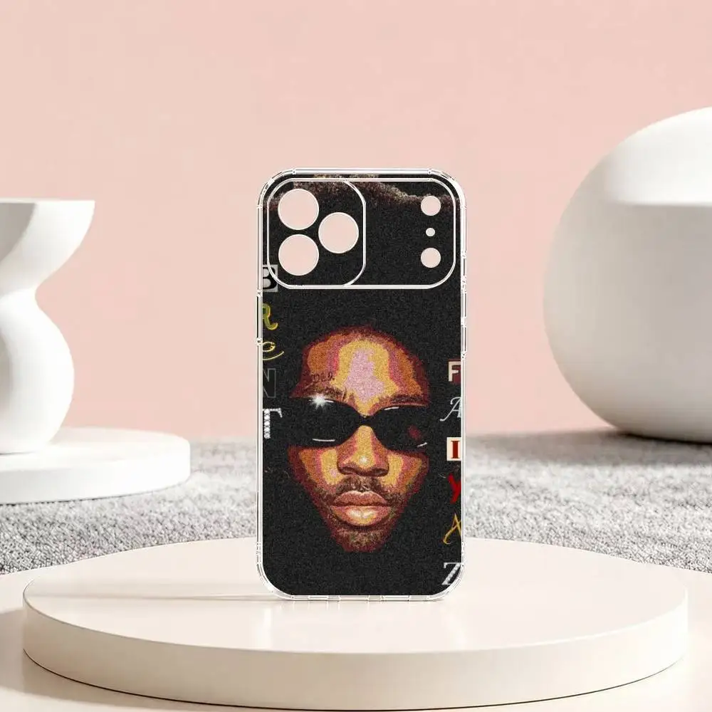 Фото Чехол для телефона Singer B-Brent Faiyaz Gift для iPhone 17 16 15 14 13 12 11 Mini Pro Max Plus, прозрачный №3