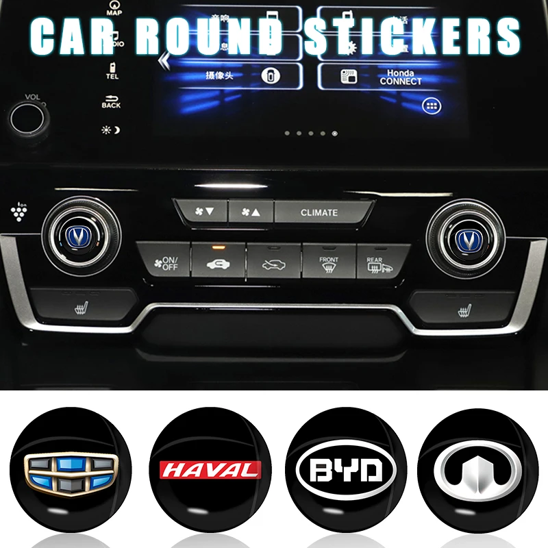 

Круглые 3D наклейки с логотипом салона автомобиля, 10 шт., Аксессуары Для Ssangyong Actyon Sport Korando Rexton Kyron Rodius Tivoli Musso