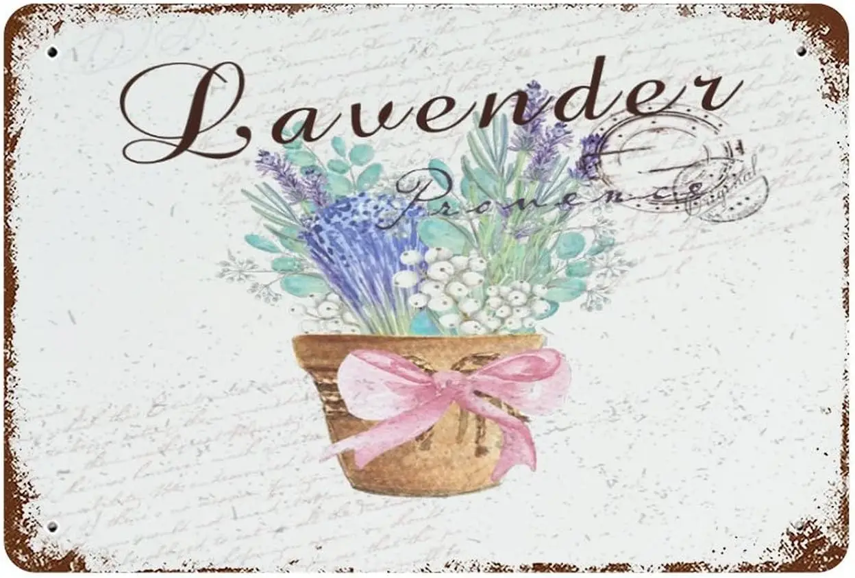 Фиолетовый Lvender 8x12 nch Metl Tn Sgn Retro Vntge lumnum Wll Decor Grndm Gfts для мам Dy