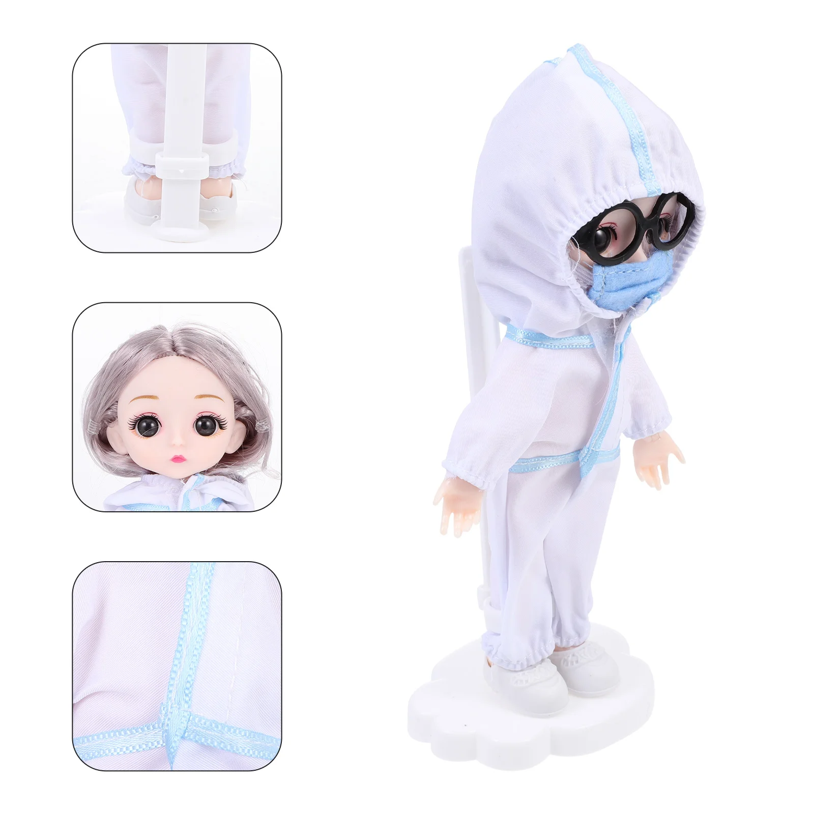 

Kids Nurses Doll Lovely Doll Exquisite Small Doll Protection Suit Doll