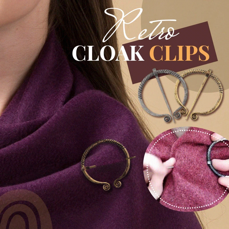 

Retro Cloak Clips Flexible Pin Brooch Shawl Shirt Sweater Cardigan Collar Clip Buckles Clothing Clasps Charm Accessories Gift