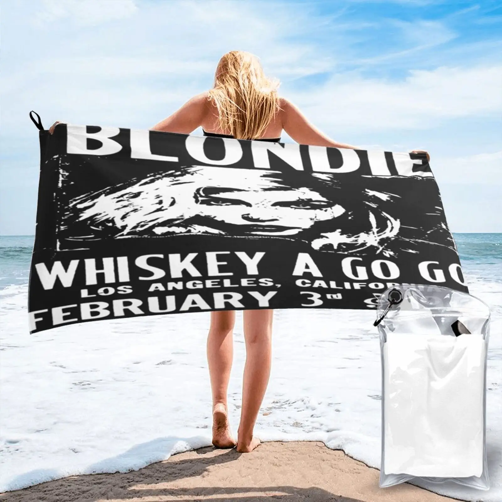 

Blondie Tour Whiskey A Go Go Beach Towel For Bath And Sauna Beachwear Sea Beach Towel Bathrobe Woman For The Beach Beach Towel