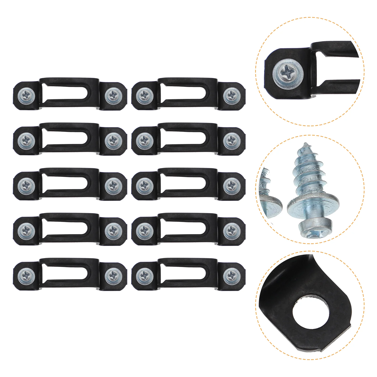 

50 Sets Connector Invisible Cupboard Screw Fastener Black Metal Cabinet Fasteners Buckle Furniture Iron Bracket