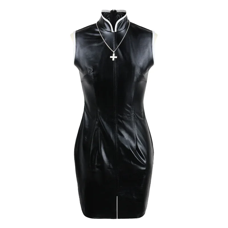 Katsuragi искусственная кожа платье сексуальная девушка кролик костюмная обувь